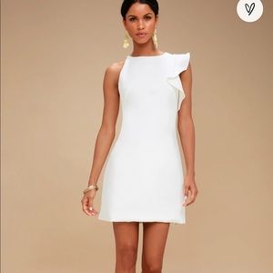Dinah White One-Shoulder Dress